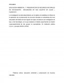 EDUCACION AMBIENTAL Y PRESERVACION DE RECURSOS NATURALES EN ESTUDIANTES SECUNDARIA DE SAN AGUSTIN DE CAJAS – HUANCAYO
