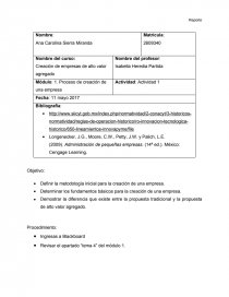 Módulo: 1. Proceso de creación de una empresa. Página 1