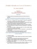 Actividades relacionadas con el curso de Acercamiento a las ciencias naturales