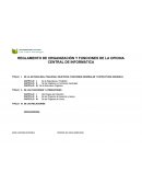 REGLAMENTO DE ORGANIZACIÓN Y FUNCIONES DE LA OFICINA CENTRAL DE INFORMÁTICA