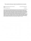 Poner opciones reales para mejorar las planificaciones de proyectos