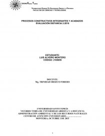 PROCESOS CONSTRUCTIVOS INTEGRANTES Y ACABADOS. Página 1