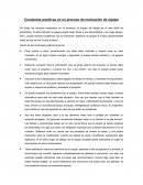 Conductas positivas en un proceso de motivación de equipo