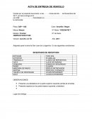 Acta de entrega de vehiculo