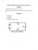 Cálculo y medición de los parámetros del circuito en serie