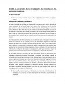 Unidad 1: La función de la investigación de mercados en las economías modernas