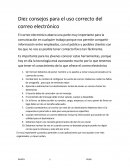 Diez consejos para el uso del correo electonico.