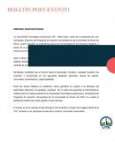 BOLETÍN DE PRENSA POST EVENTO
