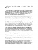REPORTE DE LECTURA: ‘APUNTES PARA MIS HIJOS’