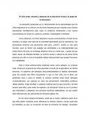 El niño antes, durante y después de la educación inicial y el papel de la educadora