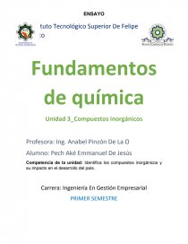 Cómo intervienen los compuestos inorganicos en el desarrollo de nuestro estado Quintana Roo?. Página 1