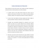 Costos Estimados de Producción