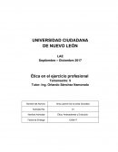 Antecedentes de la etica Ética en el ejercicio profesional