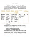 CAMBIOS CONTABLES Y CORRECIONES DE ERRORES