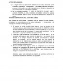 DESARROLLOS DE LOS HECHOS CONTITUTIVOS DEL ACTO RECLAMDO.