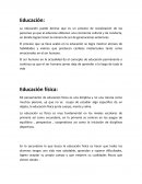 Educacion fisica Recreación