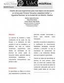 Diseño del aula ergonómica para nivel básico de educación en la Escuela Primaria “Eduardo Labastida Kofhal ” y “Agustina Ramírez” en la ciudad de Los Mochis, Sinaloa