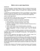 Ensayuo de México como un país mega diverso