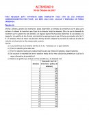 PARA REALIZAR ESTA ACTIVIDAD DEBE COMPLETAR CADA UNO DE LOS INCISOS CORRESPONDIENTES POR FAVOR, LEA BIEN CADA UNO, CALCULE Y RESPONDA DE FORMA ORDENADA.