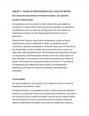 Son causas de improcedencia en materia de amparo, las siguientes: