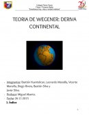 TEORIA DE WEGENER: DERIVA CONTINENTAL