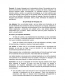 El aprendizaje del lenguaje oral. resumen