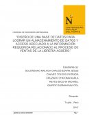 Diseño de una base de datos para optimizar la gestión de información en la librería Agüero