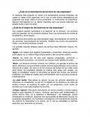 ¿Cuál es la importancia del archivo en las empresas?