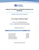 Administración de finanzas. Investigar en Biblioteca Digital