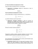 TIPOS DE PROGRAMACIÓN NO LINEAL