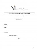 INVESTIGACIÓN DE OPERACIONES FACULTAD DE NEGOCIOS
