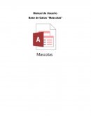 Manual de Usuario. Base de Datos “Mascotas”