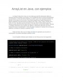 ArrayList en Java, con ejemplos