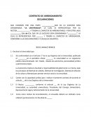 CONTRATO DE ARRENDAMIENTO DECLARACIONES