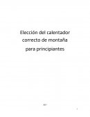 Elección de calentador de montaña para principiantes