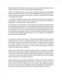 INFORME DE LECTURA SOBRE ¿EN QUE CONSISTE EL EFECTO PLACEBO?. Página 2