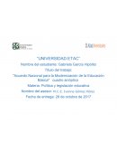 "Acuerdo Nacional para la Modernización de la Educación Básica"cuadro sinóptico