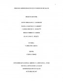 Proceso administrativo en un servicio de salud