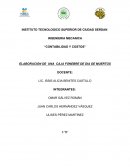 Contabilidad y costos. Elaboracion de una caja fúnebre de Dia de Muertos