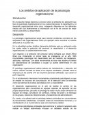Los ámbitos de aplicación de la psicología organizacional