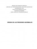 ORIGEN DE LAS PRESIONES ANORMALES