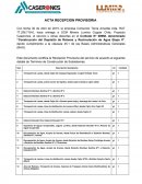El NUEVO ACTA RECEPCION PROVISORIA
