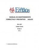 MANUAL DE MANTENIMIENTO CORRECTIVO Y PREVENTIVO