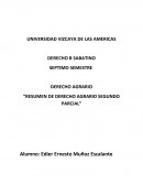 RESUMEN DE DERECHO AGRARIO SEGUNDO PARCIAL
