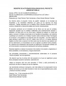 PRACTICA SOBRE EL REGISTRO DE ACTIVIDADES REALIZADAS EN EL PROYECTO