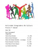 Actividad Integradora De Cultura Física Y Salud