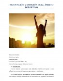 MOTIVACIÓN Y EMOCIÓN EN EL ÁMBITO DEPORTIVO