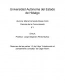 Resumen de las partes 1-3 del Libro “Introducción al pensamiento complejo” de Edgar Morín