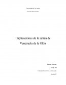 Cuales son las Implicaciones de la salida de venezuela de la OEA
