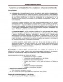 PASOS PARA UN INFORME DE PRÁCTICA ACADÉMICA O ESTUDIO DE INVESTIGACIÓN
